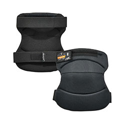 Ergodyne ProFlex 230HL Knee Pads, Wide Soft Cap, Hook and Loop Closure, One Size Fits Most, Black, Pair