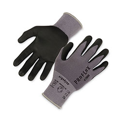 Ergodyne ProFlex 7000 Nitrile-Coated Gloves Microfoam Palm, Gray, Medium, 12 Pairs/Pack