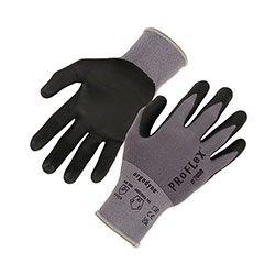 Ergodyne ProFlex 7000 Nitrile-Coated Gloves Microfoam Palm, Gray, Large, Pair