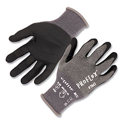 Ergodyne ProFlex 7043 ANSI A4 Nitrile Coated CR Gloves, Gray, Large, 1 Pair
