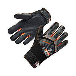 Ergodyne ProFlex 9015F(x) Certified Anti-Vibration Gloves and Dorsal Protection, Black, Small, Pair