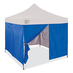 Ergodyne Shax 6054 Pop-Up Tent Sidewall Kit, Single Skin, 10 ft x 10 ft, Polyester, Blue