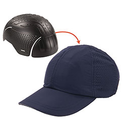 Ergodyne Skullerz 8947 Lightweight Baseball Hat and Bump Cap Insert, X-Small/Small, Navy