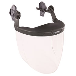 Ergodyne Skullerz 8994 Anti-Scratch/Anti-Fog Hard Hat Face Shield, Cap-Style/Safety Helmet Adapter, Clear Lens, Ships in 1-3 Bus Days