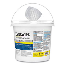 Everwipe Disinfectant Wipes, 6 x 8, 800/Dispenser Bucket, 2 Buckets/Carton