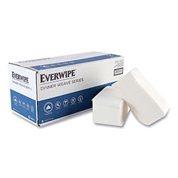 Everwipe Premium Guest Towel Napkins, 2-Ply, 12 in x 17 in, White, 100/Pack, 5 Packs/Carton