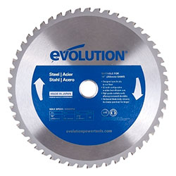 Evolution TCT Metal-Cutting Blades, 10 in, 1 in Arbor, 5,200 rpm, 52 Teeth