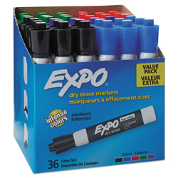 Take Note Dry-Erase Markers, Broad, Chisel Tip, Assorted, 12/Pack