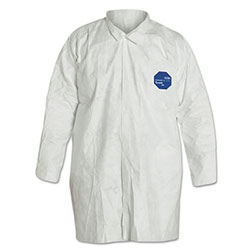 Extensis Tyvek® Lab Coats No Pockets, Large, White