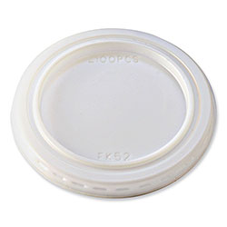 Fabri-Kal Portion Cup Lids, Fits 1 oz Squat Portion Cups, Clear, 125/Sleeve, 20 Sleeves/Carton