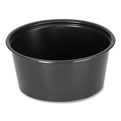 Fabri-Kal Portion Cups, 2 oz, Black, 2,500/Carton