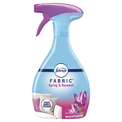 Febreze FABRIC Refresher/Odor Eliminator, Spring and Renewal, 23.6 oz Spray Bottle, 4/Carton