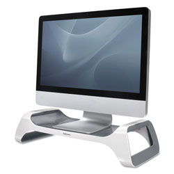 Fellowes I-Spire Series Monitor Lift, 20 in x 8.88 in x 4.88 in, White/Gray, Supports 25 lbs