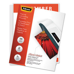Fellowes Laminating Pouches, 5 mil, 9 in x 11 in, Gloss Clear, 100/Pack