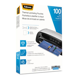 Fellowes Laminating Pouches, 3 mil, 9 in x 11.5 in, Gloss Clear, 100/Pack