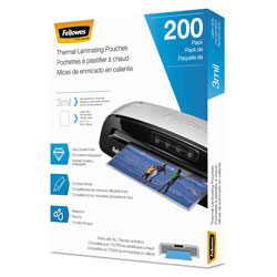 Fellowes Laminating Pouches, 3 mil, 9 in x 11.5 in, Gloss Clear, 200/Pack