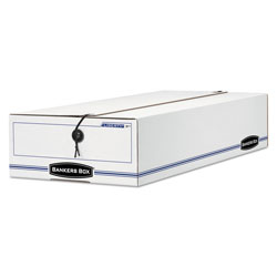 Fellowes LIBERTY Check and Form Boxes, 9.25 in x 23.75 in x 4.25 in, White/Blue, 12/Carton
