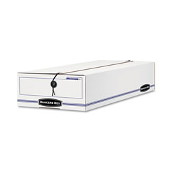 Fellowes LIBERTY Check and Form Boxes, 11 in x 24 in x 5 in, White/Blue, 12/Carton