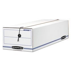 Fellowes LIBERTY Check and Form Boxes, 9 in x 24.25 in x 7.5 in, White/Blue, 12/Carton