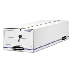 Fellowes LIBERTY Check and Form Boxes, 9.75 in x 23.75 in x 6.25 in, White/Blue, 12/Carton