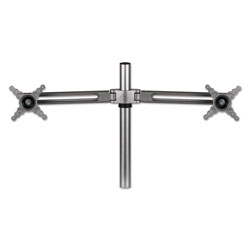 Fellowes Lotus Dual Monitor Arm Kit, For 26 in Monitors, Silver, Supports 13 lb