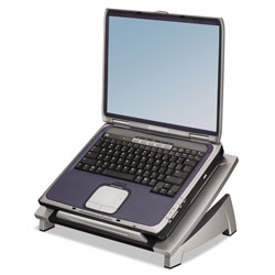 Fellowes Office Suites Laptop Riser, 15.13 in x 11.38 in x 4.5 in to 6.5 in, Black/Silver, Supports 10 lbs