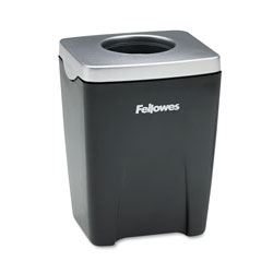 Fellowes Office Suites Paper Clip Cup, Plastic, 2.44 x 2.19 x 3.25, Black/Silver