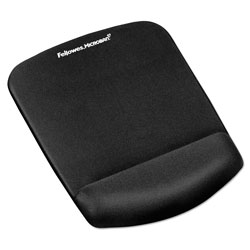 Fellowes PlushTouch Mouse Pad with Wrist Rest, 7.25 x 9.37, Black