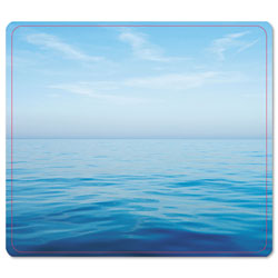 Fellowes Recycled Mouse Pad, 9 x 8, Blue Ocean Design