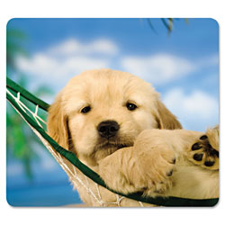 Fellowes Recycled Mouse Pad, 9 x 8, Puppy in Hammock Design