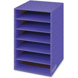 Fellowes Vertical Classroom Organizer, 6 Shelves, 11.88 x 13.25 x 18, Purple
