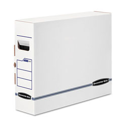 Fellowes X-Ray Storage Boxes, 5 in x 18.75 in x 14.88 in, White/Blue, 6/Carton