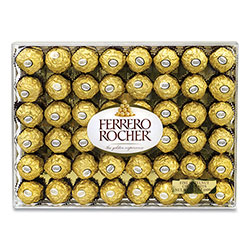 Ferrero Rocher Hazelnut Chocolate Diamond Gift Box, 21.2 oz, 48 Pieces