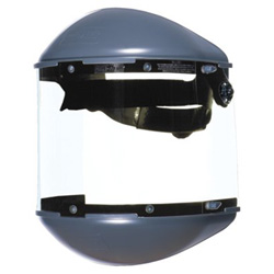 Fibre-Metal Dual Crown Faceshield Systems, 7 in Crown, 3C Ratchet, Clear/Noryl