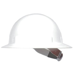 Fibre-Metal SuperEight® Hard Hat, 8-Point Ratchet, E-1 Full Brim, White