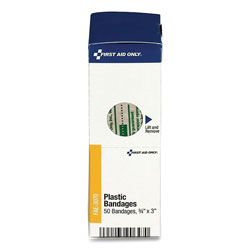 First Aid Only Adhesive Plastic Bandages, 0.75 x 3, 50/Box