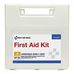 First Aid Only ANSI 2021 First Aid Kit for 50 People, 184 Pieces, Plastic Case