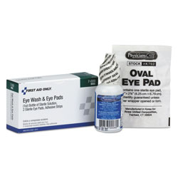 First Aid Only Eyewash Set w/Eyepads and Adhesive Strips, 4 Pieces