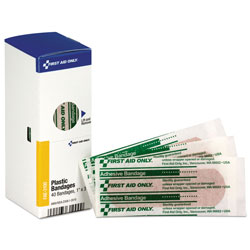 First Aid Only Refill for SmartCompliance General Business Cabinet, Plastic Bandages, 1 x 3, 40/Box