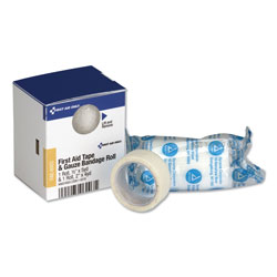 First Aid Only SmartCompliance First Aid Tape/Gauze Roll Combo, 1/2 inx5 yd. Tape, 2 inx4 yd. Gauze