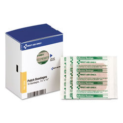 First Aid Only SmartCompliance Patch Bandages, 1 1/2 in x 1 1/2 in, 10/Box