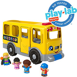 Fisher-Price Little People Toddler Learning Toy, Big Yellow School Bus Musical Push Toy - 1-5 Year Age - Yellow