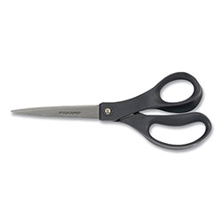 Fiskars Everyday Scissors, 8 in Long, 3.25 in Cut Length, Black Straight Handle