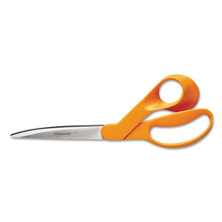 Fiskars Home and Office Scissors, 9 in Long, 4.5 in Cut Length, Orange Offset Handle