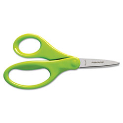 Fiskars Kids/Student Scissors, Pointed Tip, 5 in Long, 1.75 in Cut Length, Assorted Straight Handles