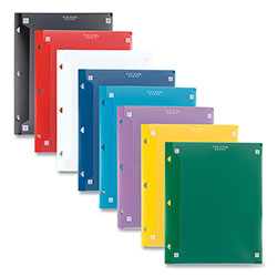 Five Star® Two-Pocket Portfolio Clear View, 11 in x 8.5 in, Randomly Assorted
