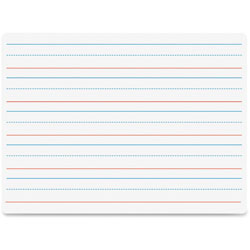 Flipside Dry-Erase Board, Ruled, 9 in x 12 in, Red/Blue
