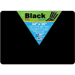 Flipside Dry Erase Board, 24 in x 36 in, Black