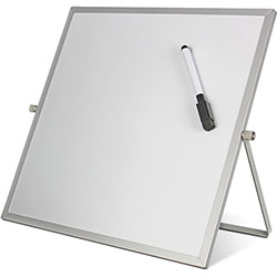 Flipside Dry-Erase Flip Easel - 12 in (1 ft) Width x 12 in (1 ft) Height - White Surface