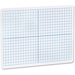Flipside Dry Erase XY Axis Board Dual Sided, 9 in x 12 in, White